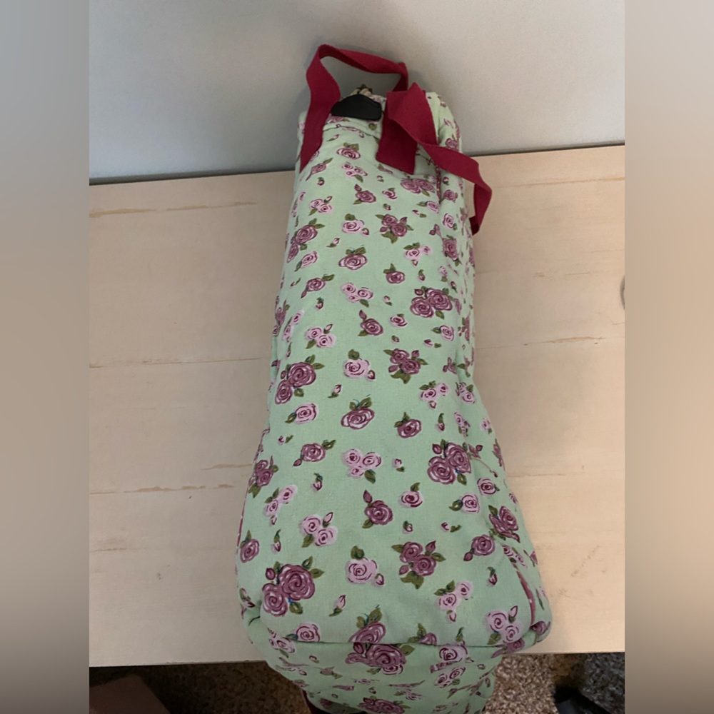 Equine Couture Standard Cotton Floral Mint and Pink Boot Bag - Picture 6 of 14